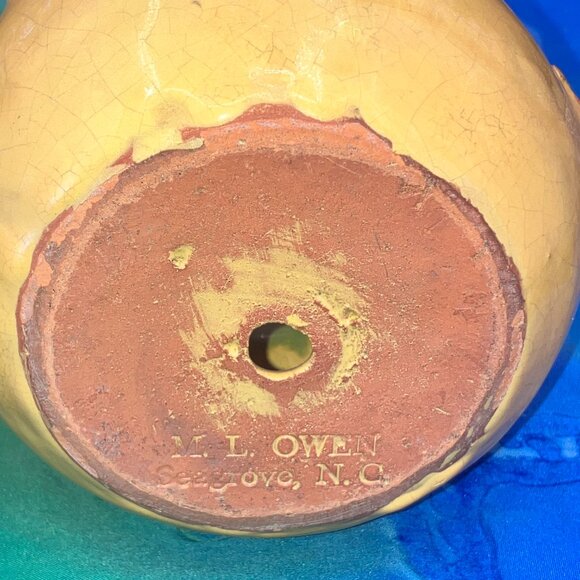 Vintage M L Owen’s Succulent Planters Set of 2 Terracotta Drip Glaze 1980’s - Picture 7 of 10